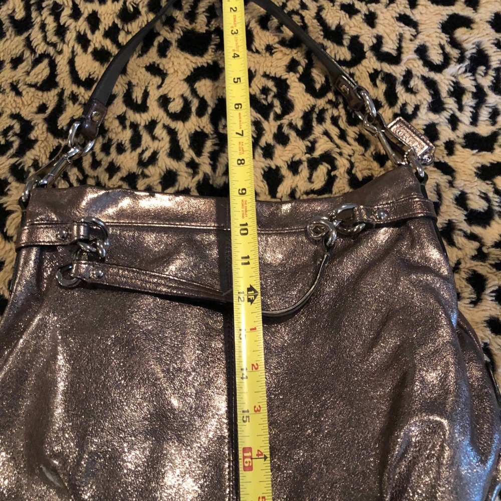 Metallic Gray Coach Handbag! - Picture 10 of 11